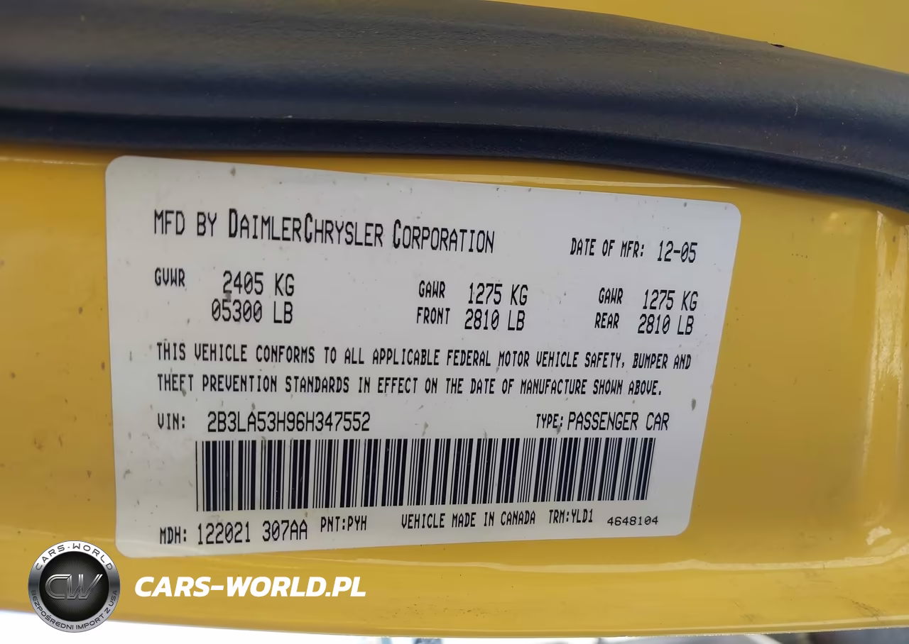 2006 Dodge Charger Rt VIN:2B3LA53H96H347552 - 9