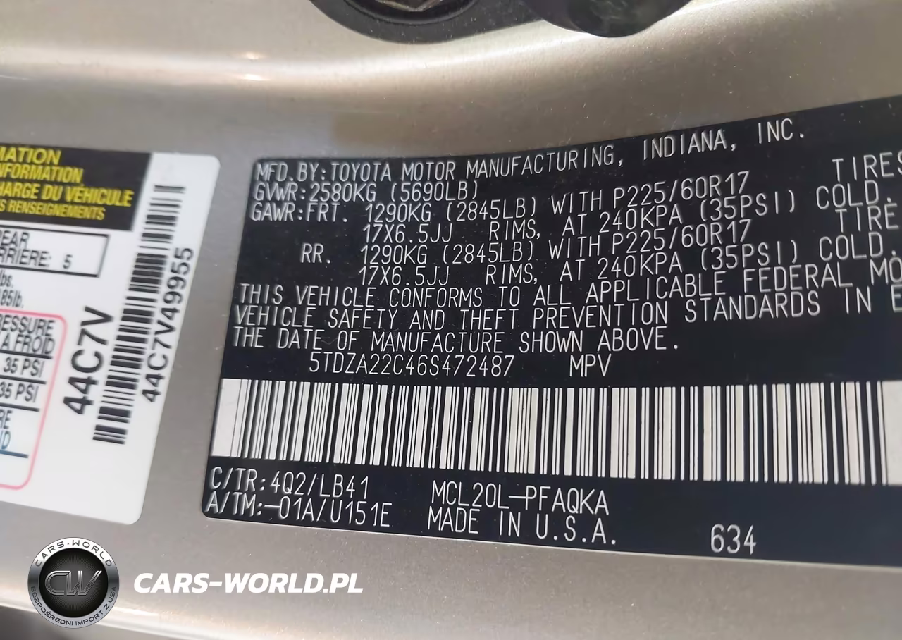 2006 Toyota Sienna Xle VIN:5TDZA22C46S472487 - 9