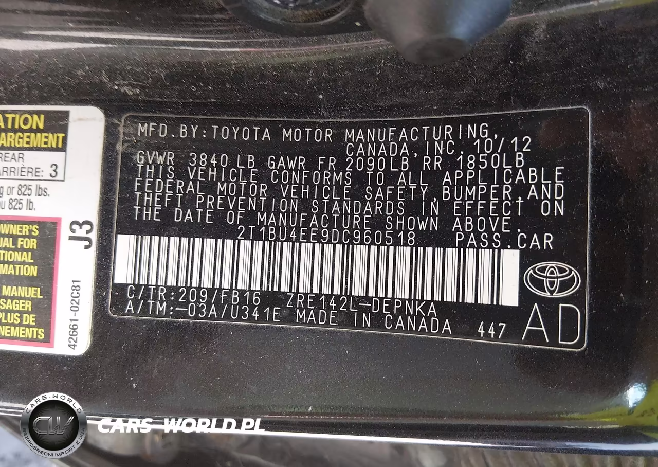 2013 Toyota Corolla Le VIN:2T1BU4EE9DC960518 - 9
