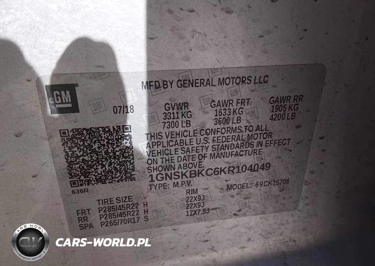 2019 Chevrolet Tahoe Lt VIN:1GNSKBKC6KR104049 - 9
