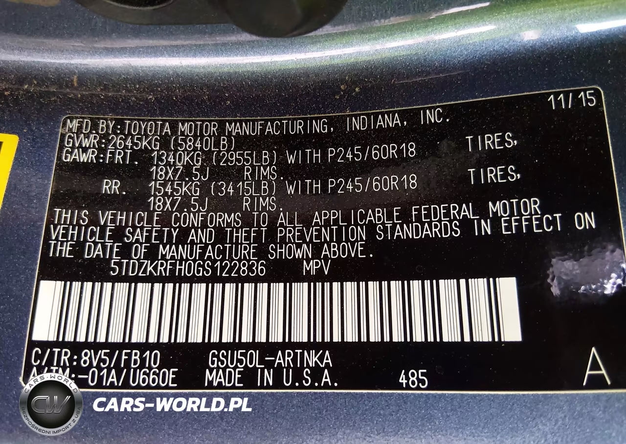 2016 Toyota Highlander Le V6 VIN:5TDZKRFH0GS122836 - 9