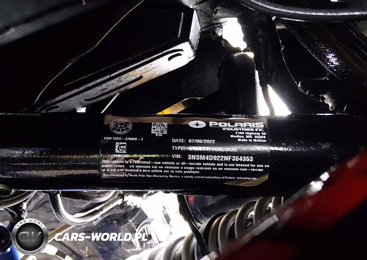 2022 Polaris Rzr VIN:3NSM4D922NF354353 - 9
