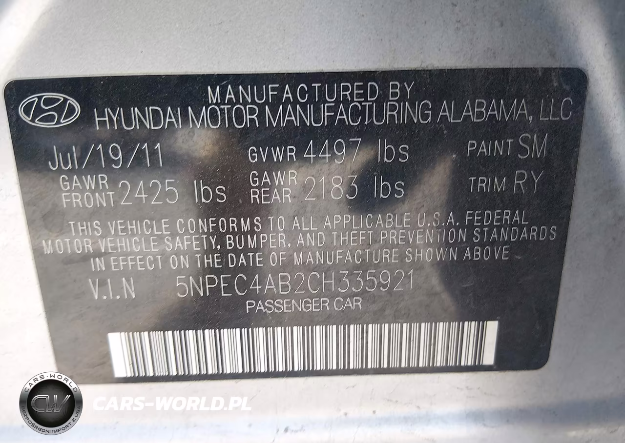 2012 Hyundai Sonata Limited 2.0T VIN:5NPEC4AB2CH335921 - 9