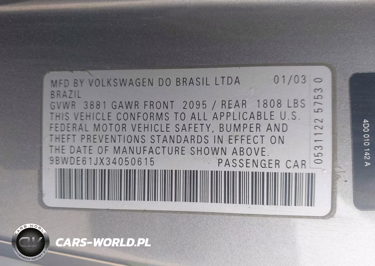 2003 Volkswagen Gti 1.8T VIN:9BWDE61JX34050615 - 9