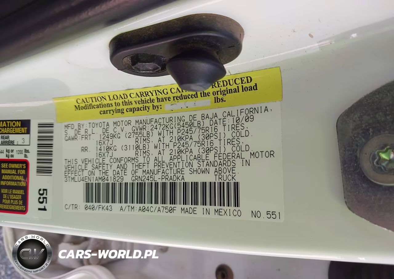 2010 Toyota Tacoma Base V6 VIN:3TMLU4EN1AM041829 - 9