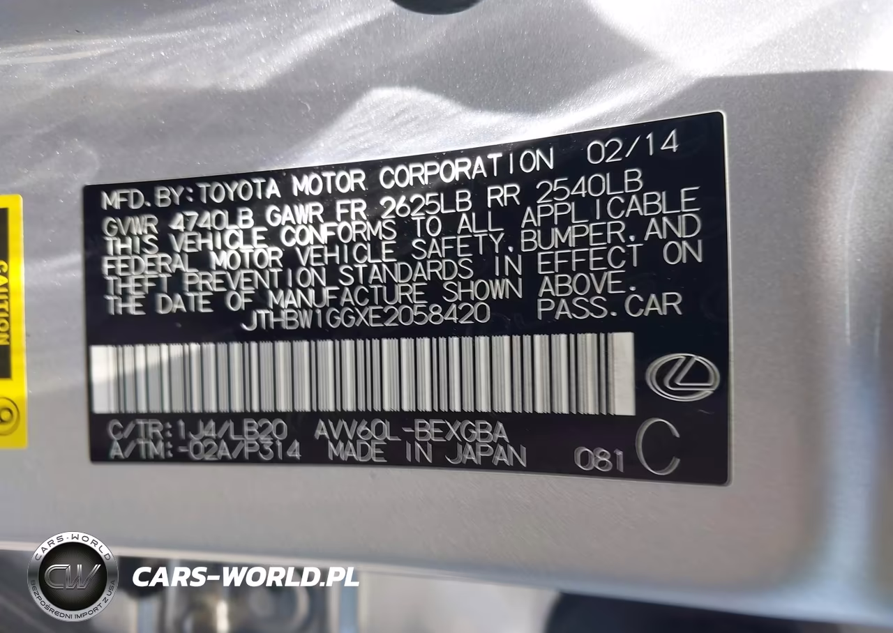 2014 Lexus Es 300H VIN:JTHBW1GGXE2058420 - 9