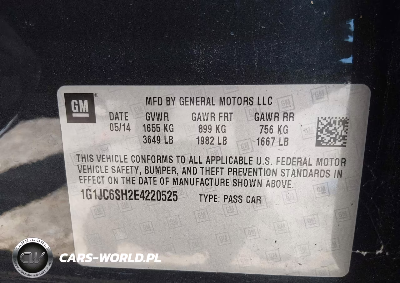 2014 Chevrolet Sonic Lt Auto VIN:1G1JC6SH2E4220525 - 9