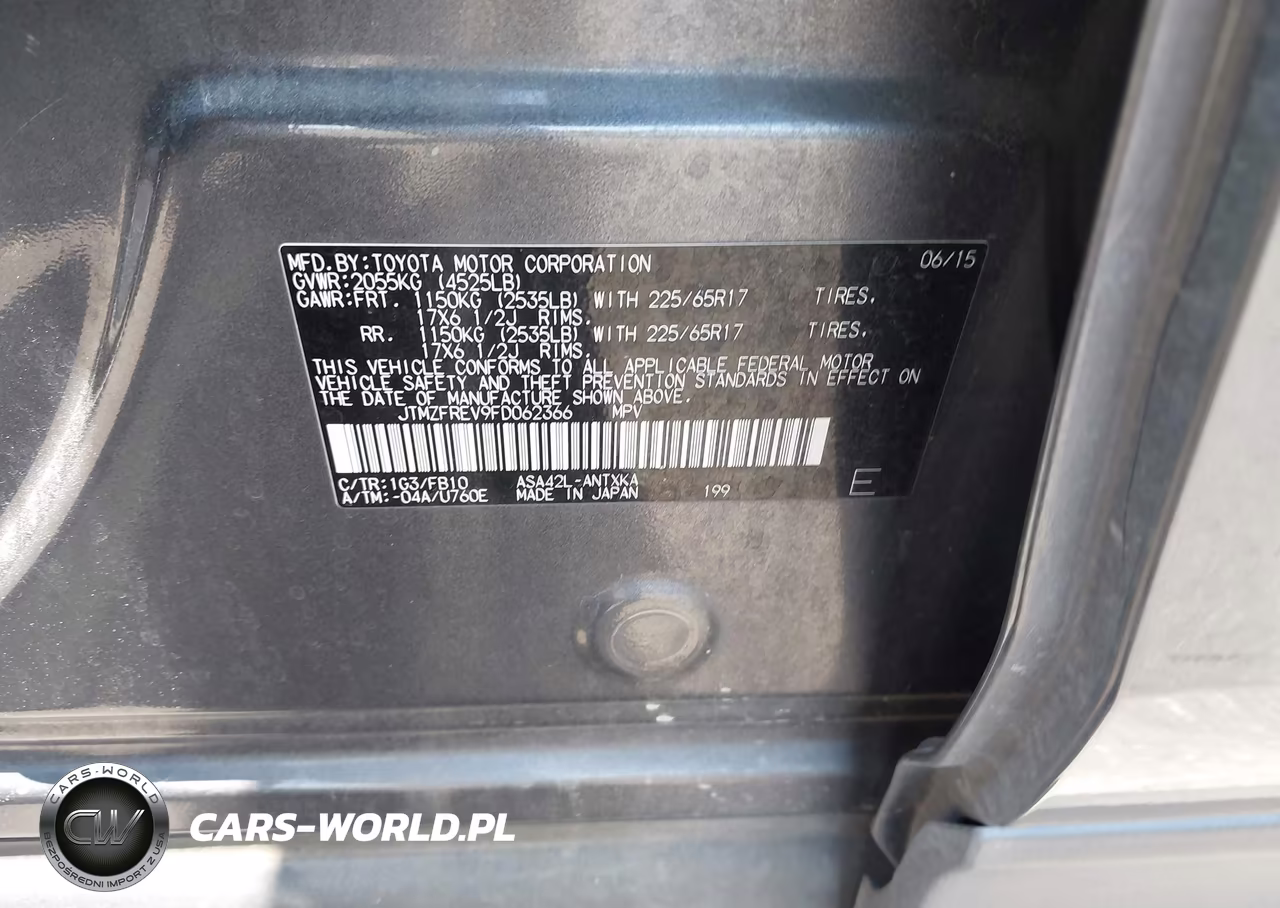 2015 Toyota Rav4 Le VIN:JTMZFREV9FD062366 - 9