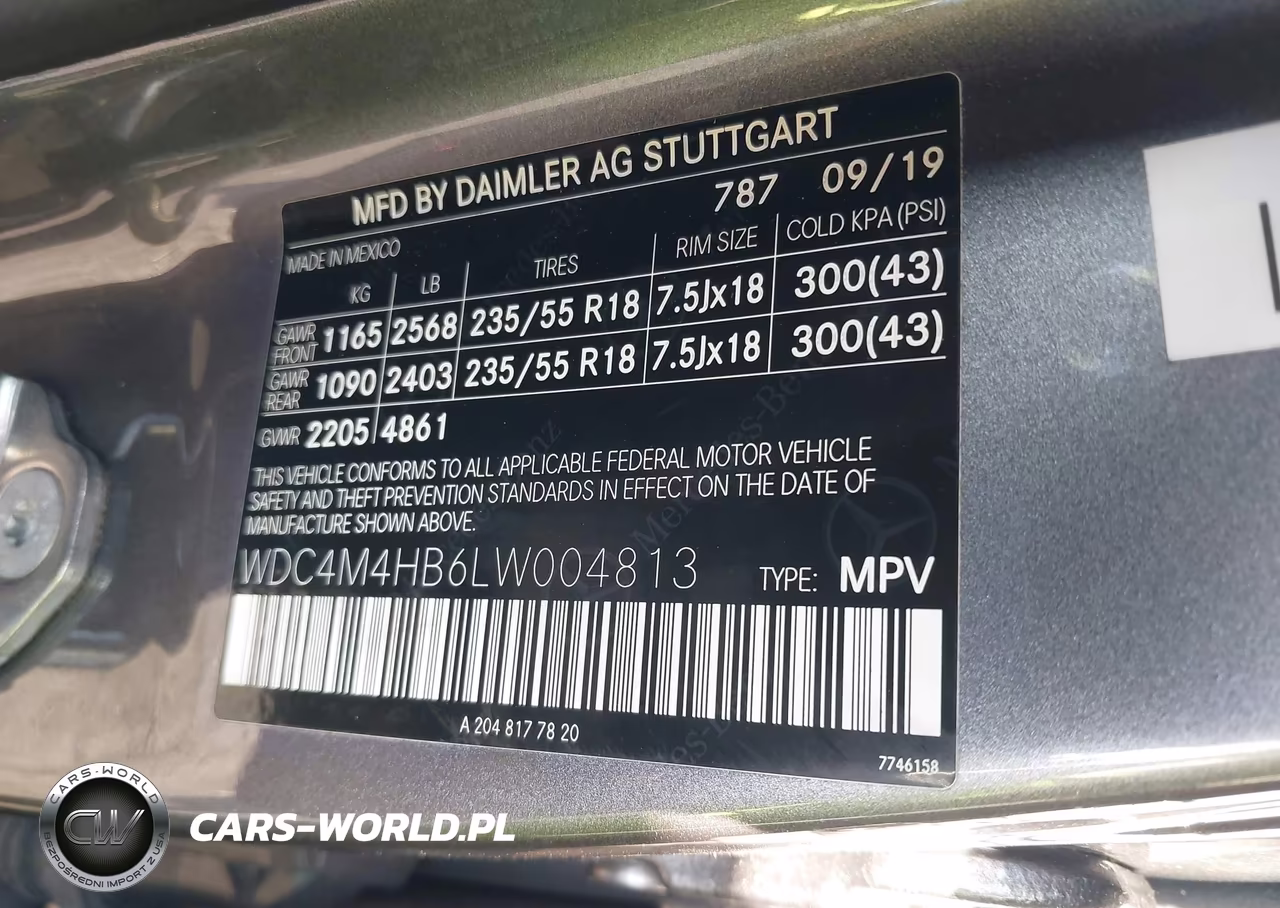 2020 Mercedes-Benz Glb 250 4Matic VIN:WDC4M4HB6LW004813 - 9