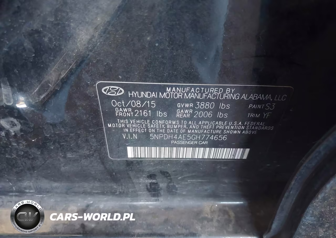 2016 Hyundai Elantra Se VIN:5NPDH4AE5GH774656 - 9