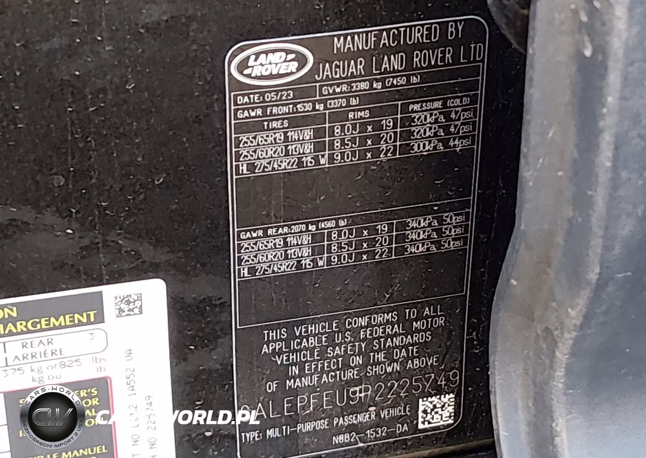 2023 Land Rover Defender 130 Se VIN:SALEPFEU9P2225749 - 9