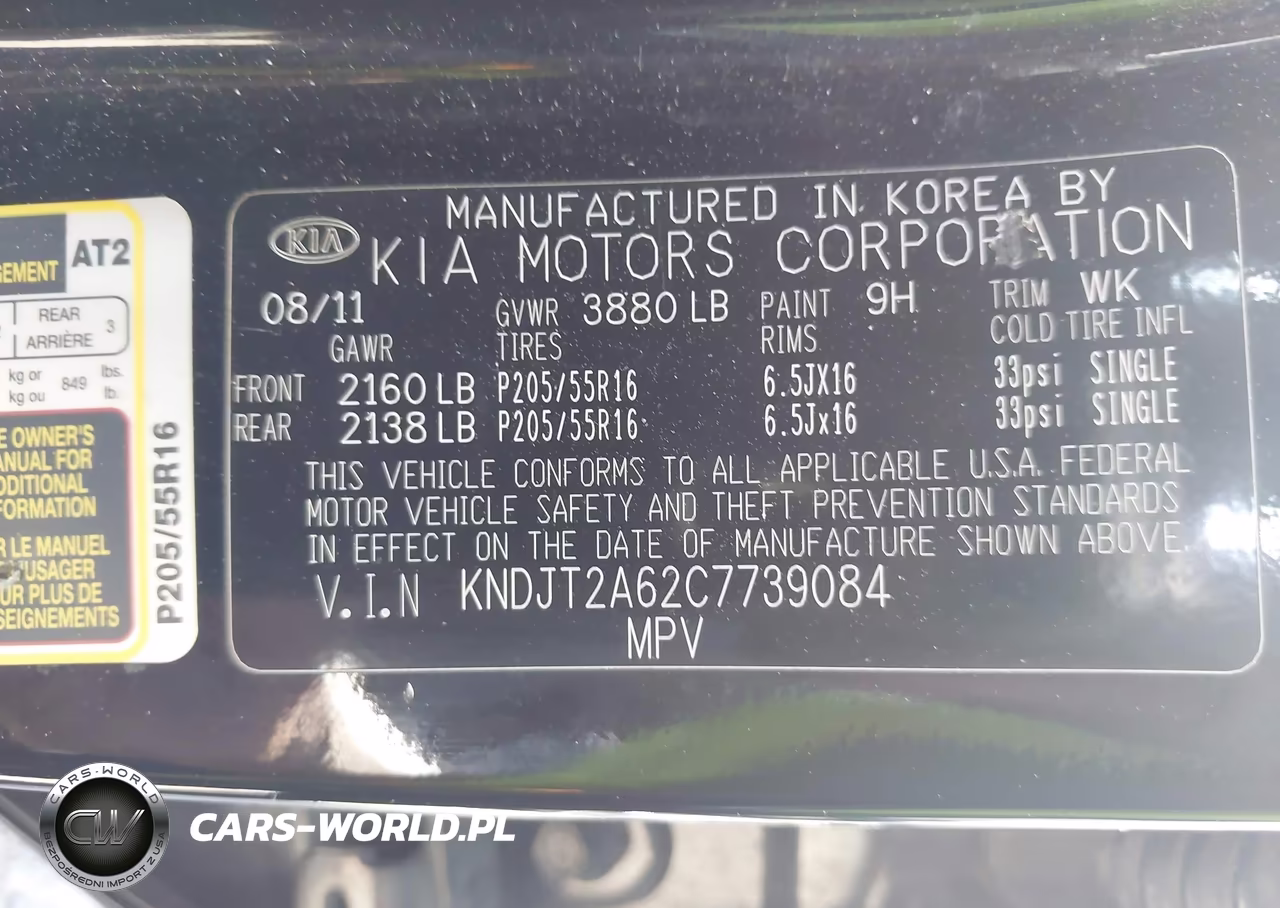 2012 Kia Soul + VIN:KNDJT2A62C7739084 - 9