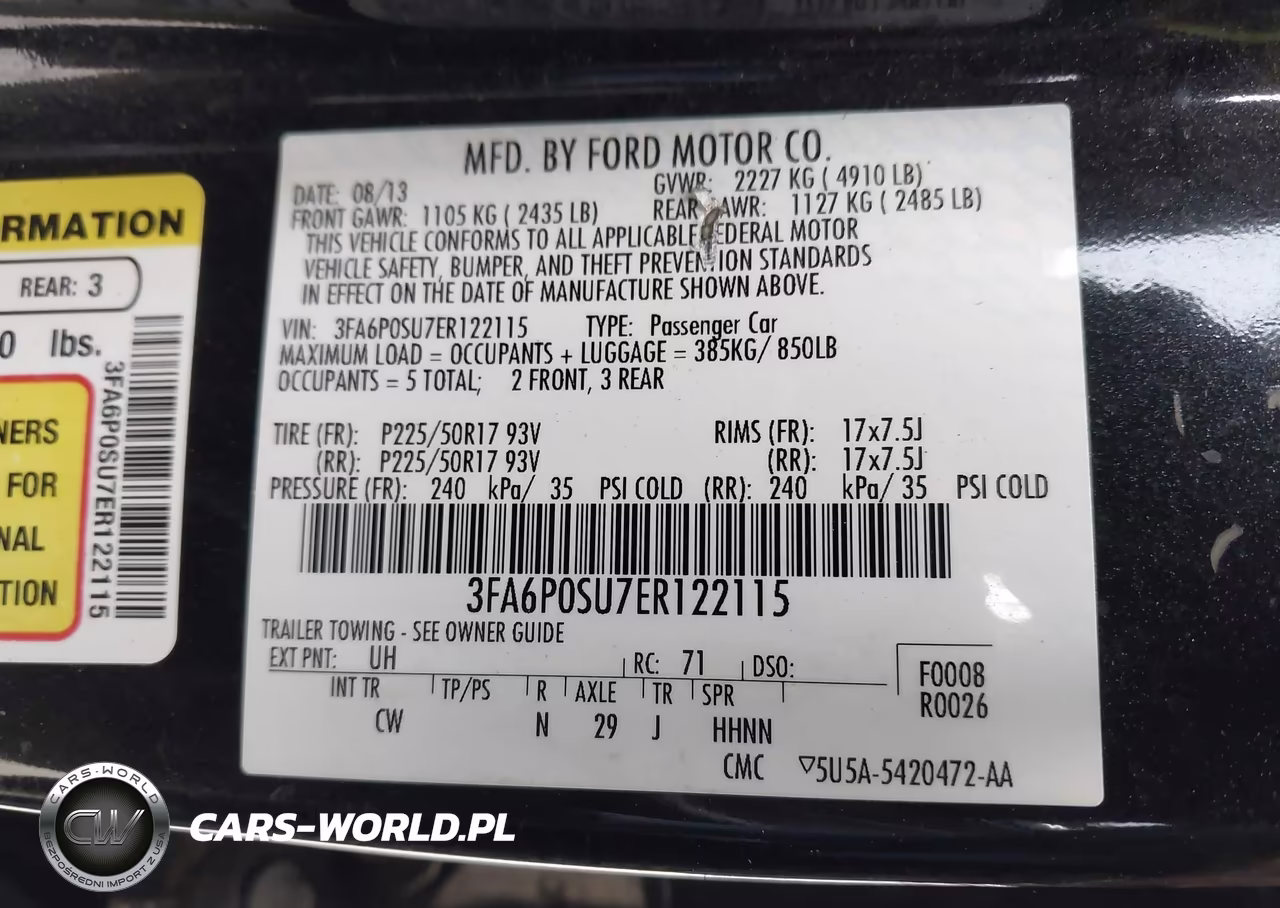 2014 Ford Fusion Energi Titanium VIN:3FA6P0SU7ER122115 - 9