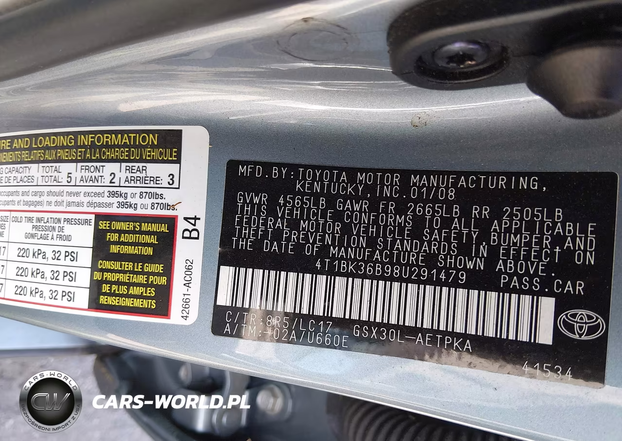2008 Toyota Avalon Limited VIN:4T1BK36B98U291479 - 9