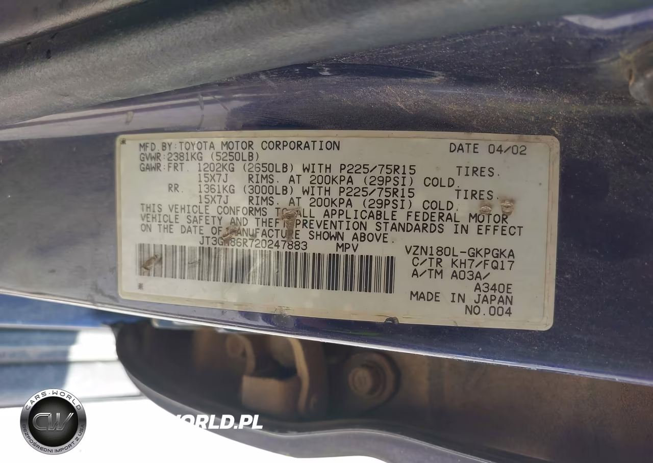 2002 Toyota 4Runner Sr5 V6 VIN:JT3GN86R720247883 - 9