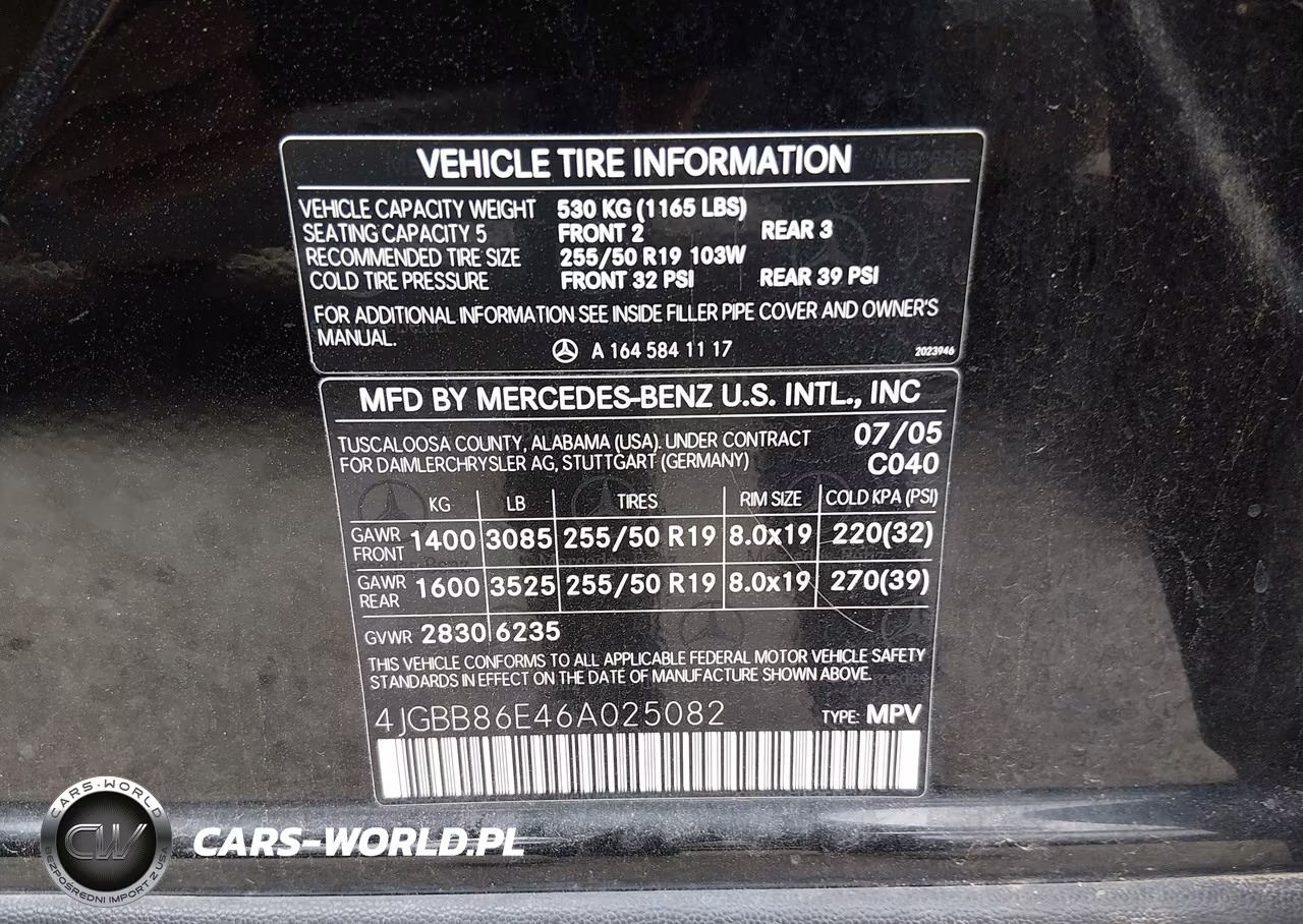 2006 Mercedes-Benz Ml 350 4Matic VIN:4JGBB86E46A025082 - 9