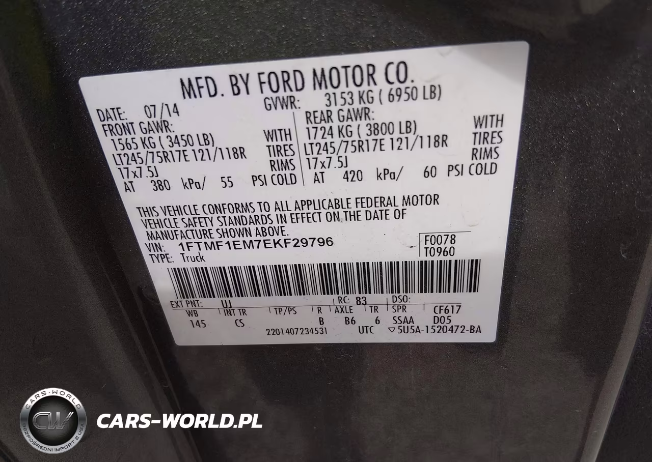 2014 Ford F-150 Xl VIN:1FTMF1EM7EKF29796 - 9