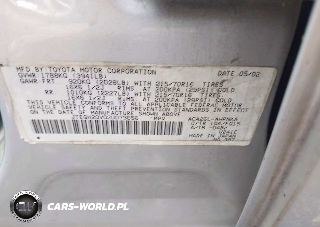 2002 Toyota Rav4 VIN:JTEGH20V020073656 - 9