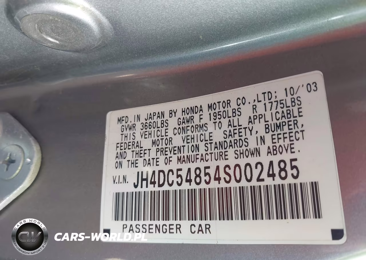 2004 Acura Rsx VIN:JH4DC54854S002485 - 9