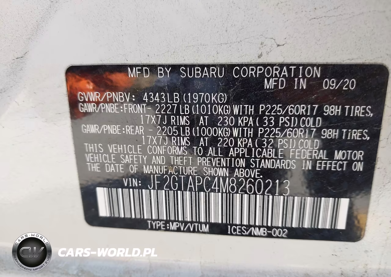 2021 Subaru Crosstrek Premium VIN:JF2GTAPC4M8260213 - 9