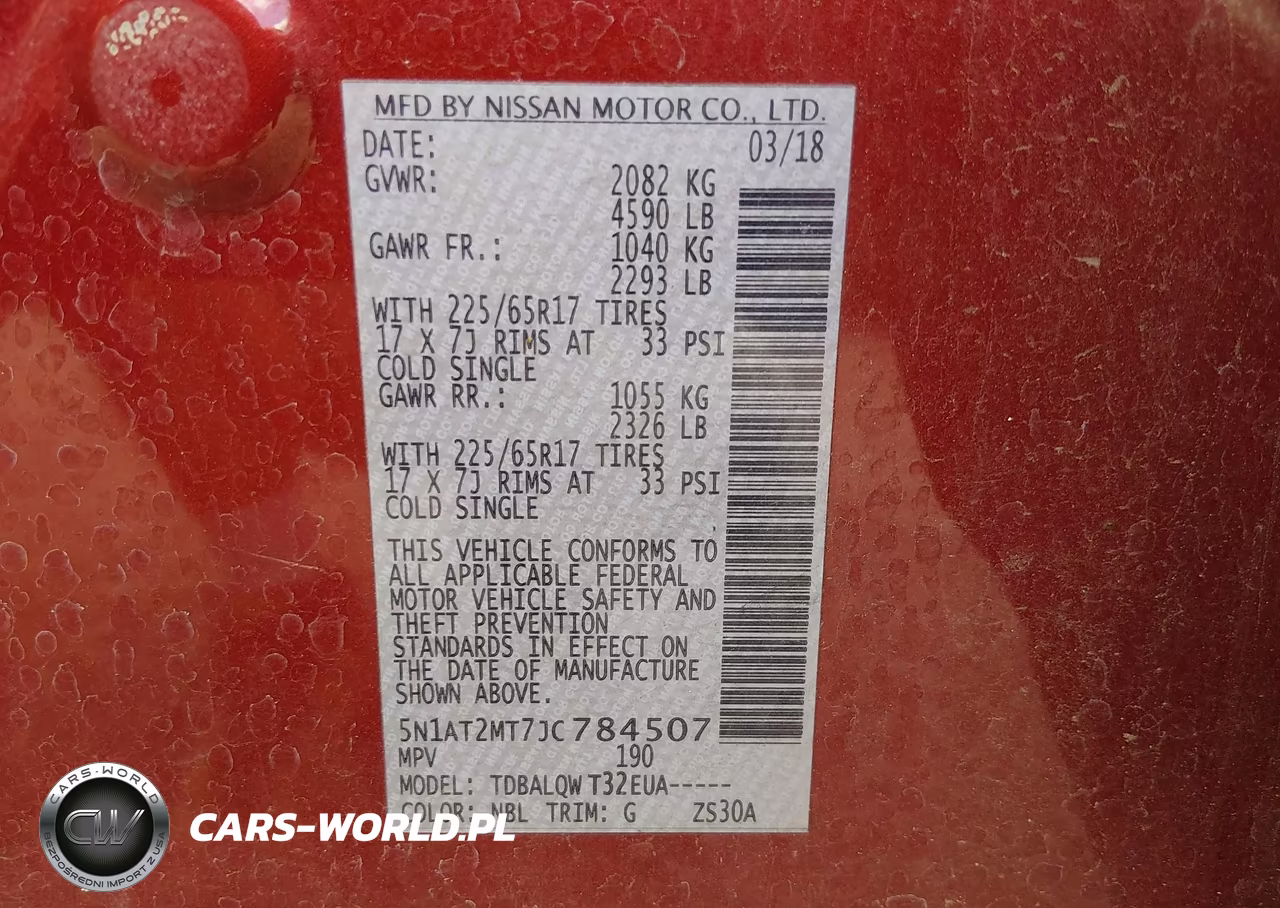 2018 Nissan Rogue Sv VIN:5N1AT2MT7JC784507 - 9