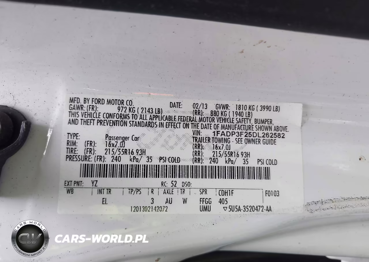 2013 Ford Focus Se VIN:1FADP3F25DL262582 - 9