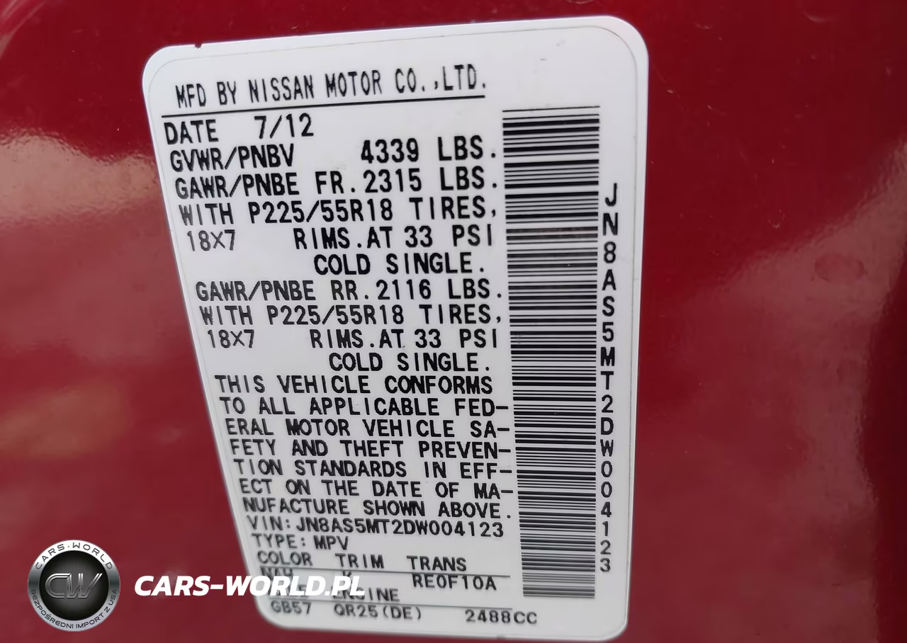 2013 Nissan Rogue Sv W-Sl Pkg VIN:JN8AS5MT2DW004123 - 9