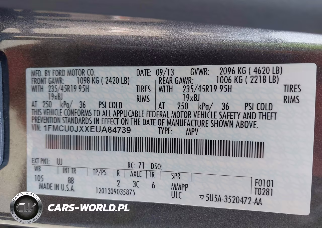 2014 Ford Escape Titanium VIN:1FMCU0JXXEUA84739 - 9