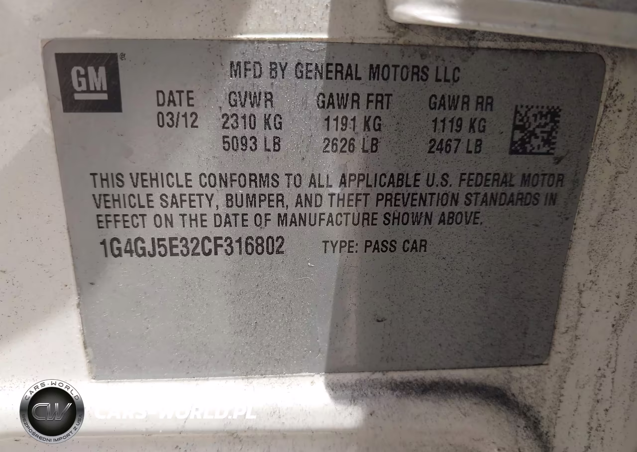 2012 Buick Lacrosse Touring Group VIN:1G4GJ5E32CF316802 - 9
