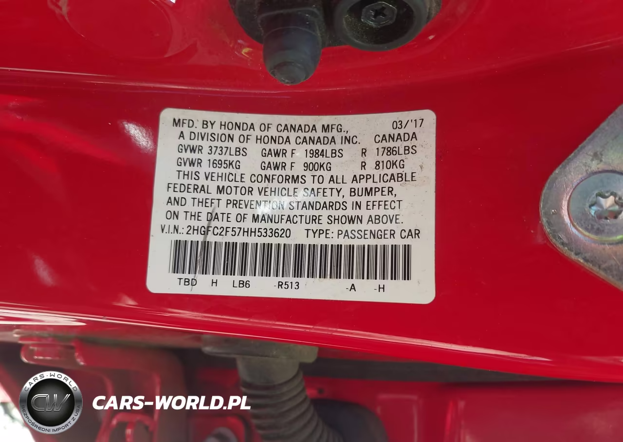 2017 Honda Civic Lx VIN:2HGFC2F57HH533620 - 9