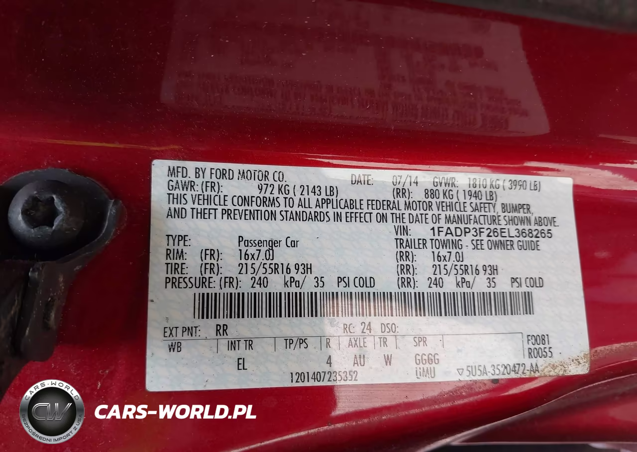 2014 Ford Focus Se VIN:1FADP3F26EL368265 - 9