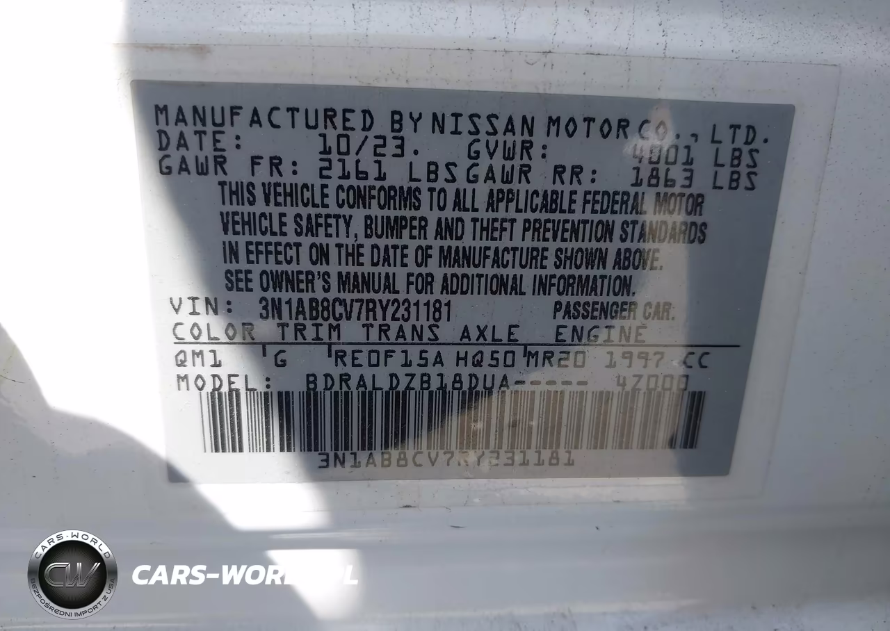 2024 Nissan Sentra Sv Xtronic Cvt VIN:3N1AB8CV7RY231181 - 9