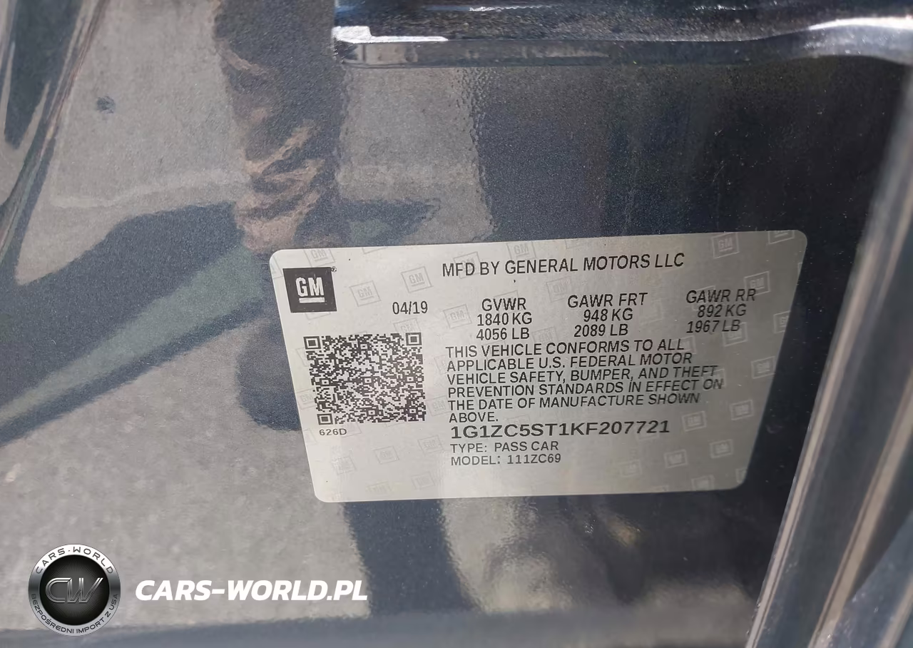 2019 Chevrolet Malibu 1Fl VIN:1G1ZC5ST1KF207721 - 9