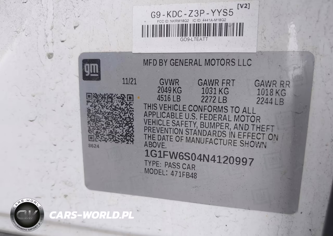 2022 Chevrolet Bolt Ev Fwd 1Lt VIN:1G1FW6S04N4120997 - 9