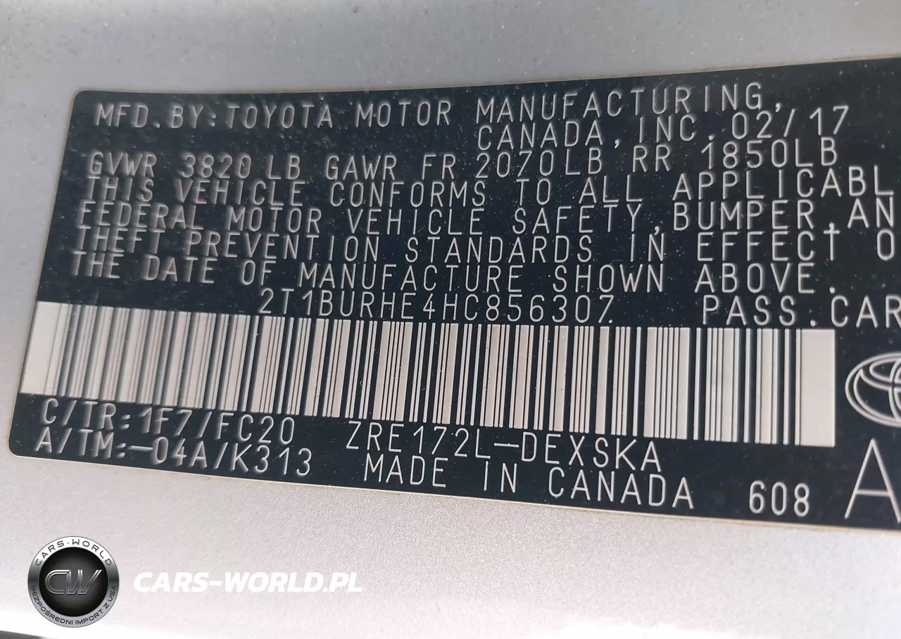 2017 Toyota Corolla Se VIN:2T1BURHE4HC856307 - 9