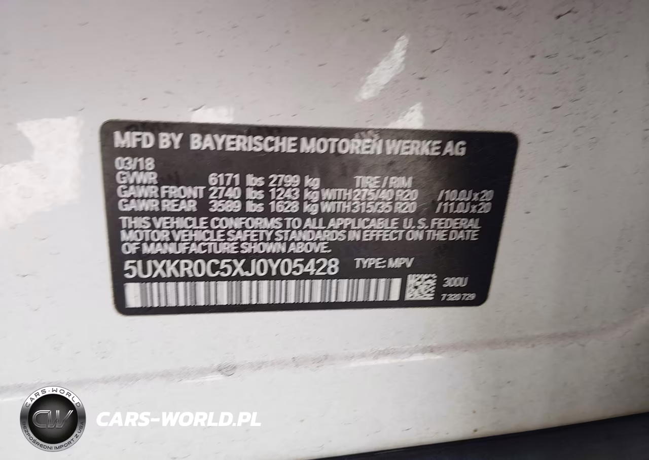 2018 BMW X5 xDrive35I VIN:5UXKR0C5XJ0Y05428 - 9