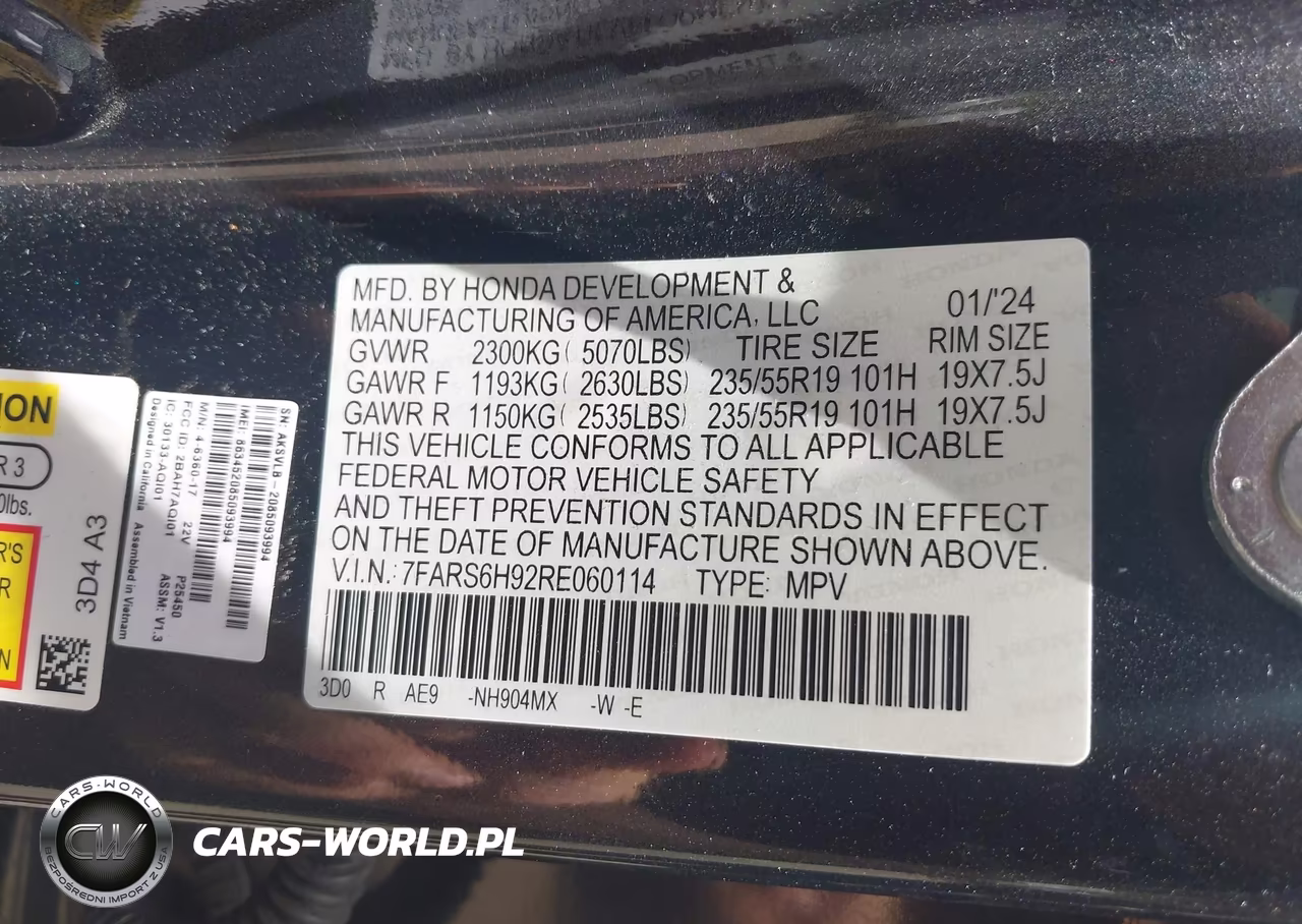 2024 Honda Cr-V Hybrid Sport Touring VIN:7FARS6H92RE060114 - 9