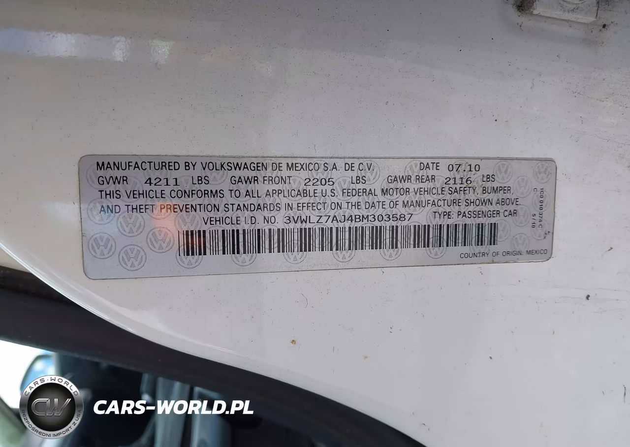 2011 Volkswagen Jetta 2.5L Sel VIN:3VWLZ7AJ4BM303587 - 9