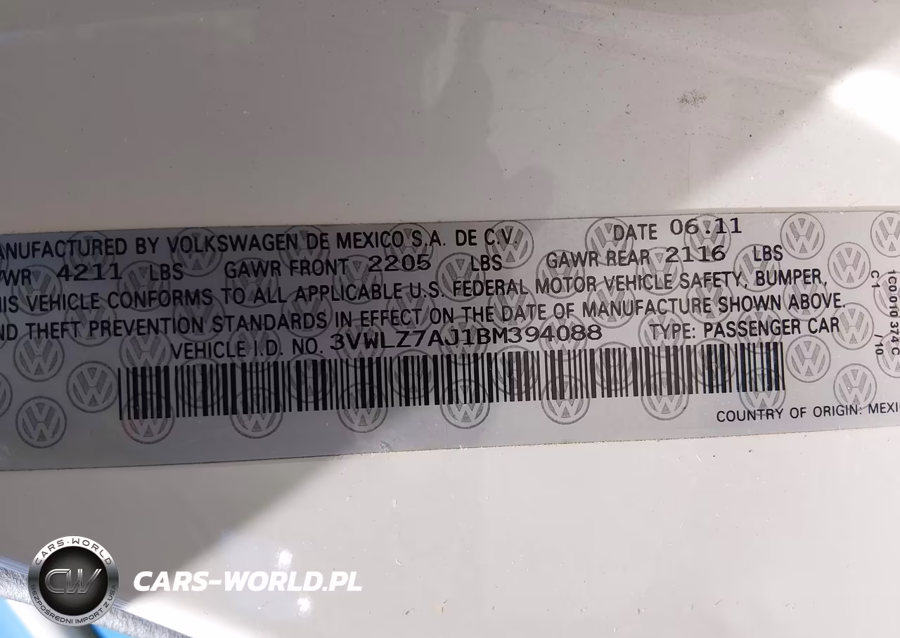 2011 Volkswagen Jetta 2.5L Sel VIN:3VWLZ7AJ1BM394088 - 9