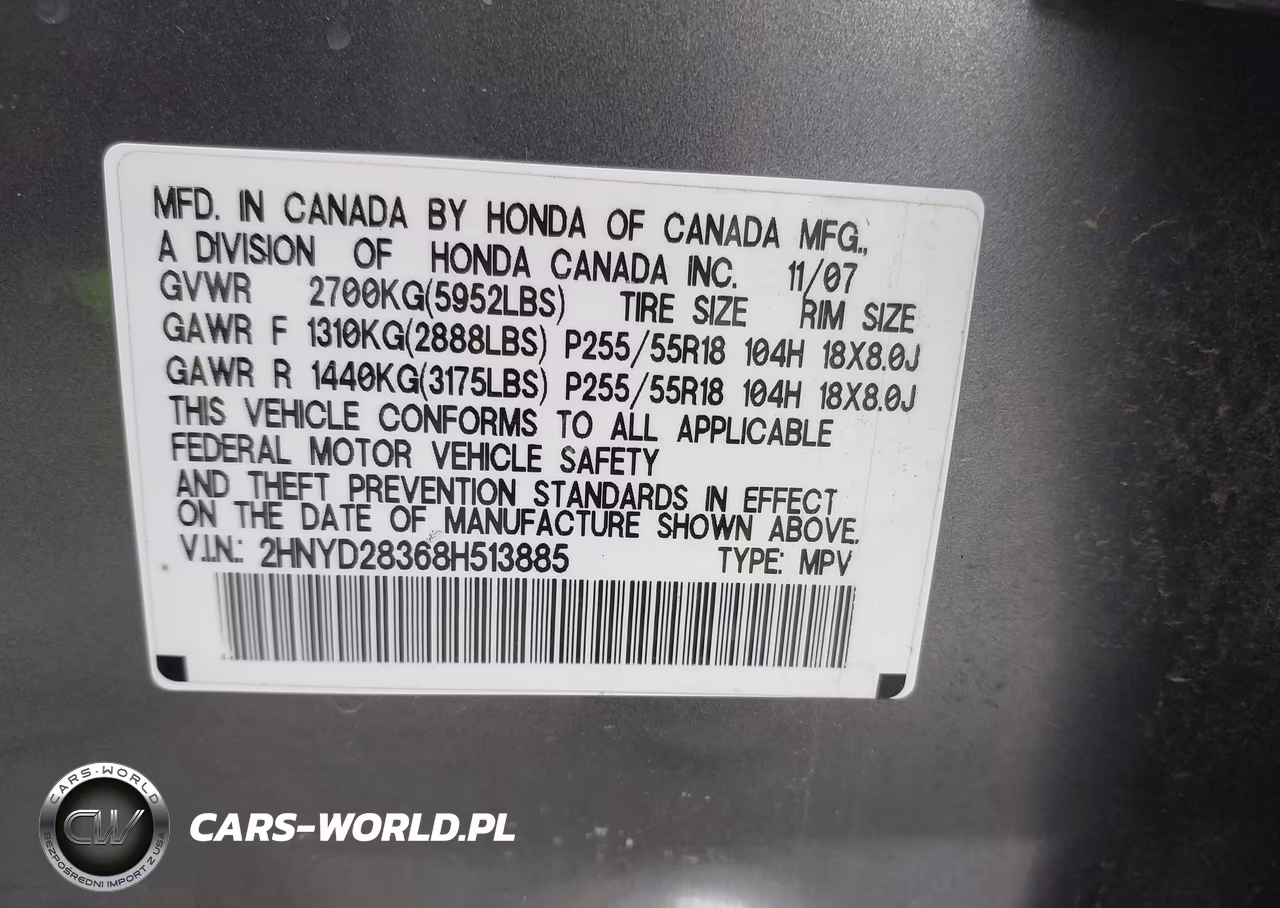 2008 Acura Mdx Technology Package VIN:2HNYD28368H513885 - 9