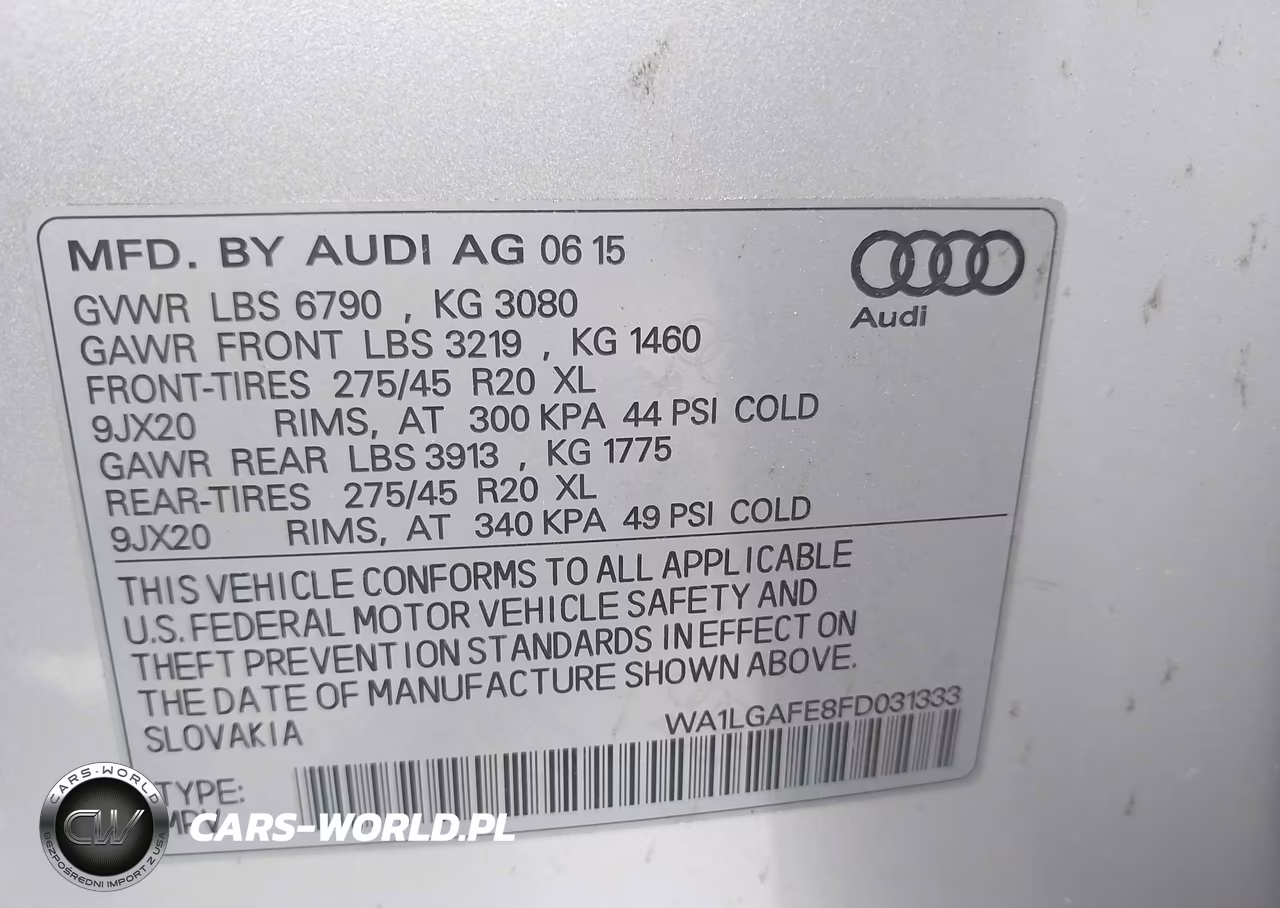 2015 Audi Q7 3.0T Premium VIN:WA1LGAFE8FD031333 - 9