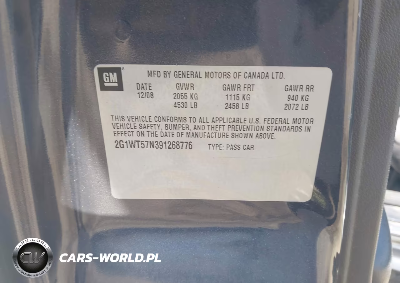 2009 Chevrolet Impala Lt VIN:2G1WT57N391268776 - 9