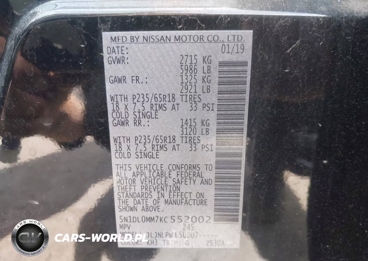 2019 Infiniti Qx60 Pure VIN:5N1DL0MM7KC552002 - 9