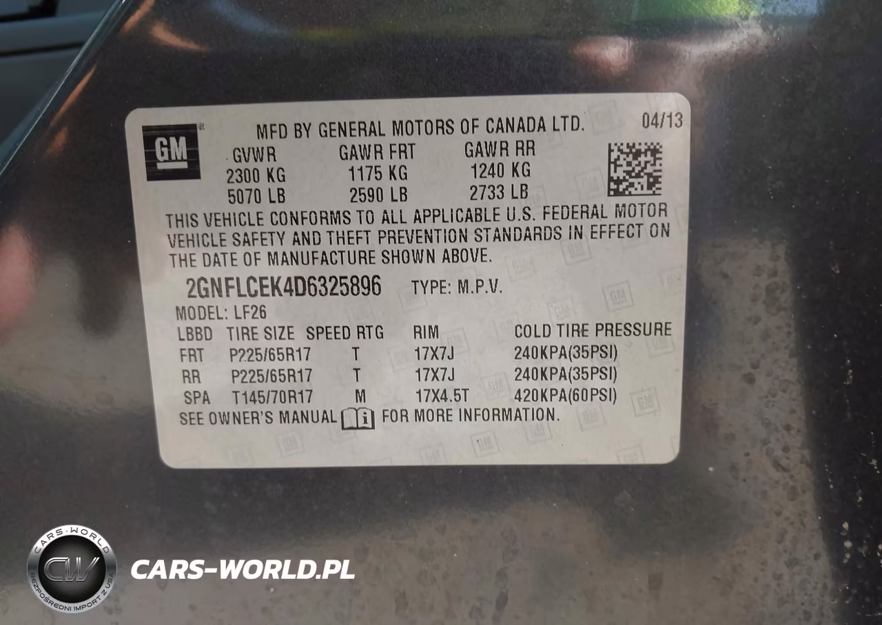 2013 Chevrolet Equinox Ls VIN:2GNFLCEK4D6325896 - 9