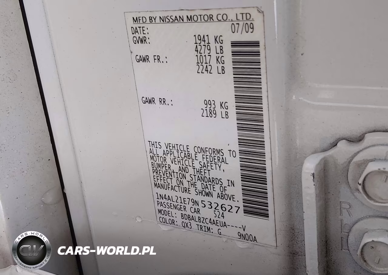 2009 Nissan Altima 2.5 S VIN:1N4AL21E79N532627 - 9