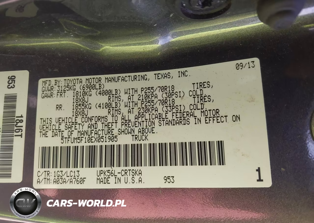 2014 Toyota Tundra Sr 4.6L V8 VIN:5TFUM5F10EX051905 - 9