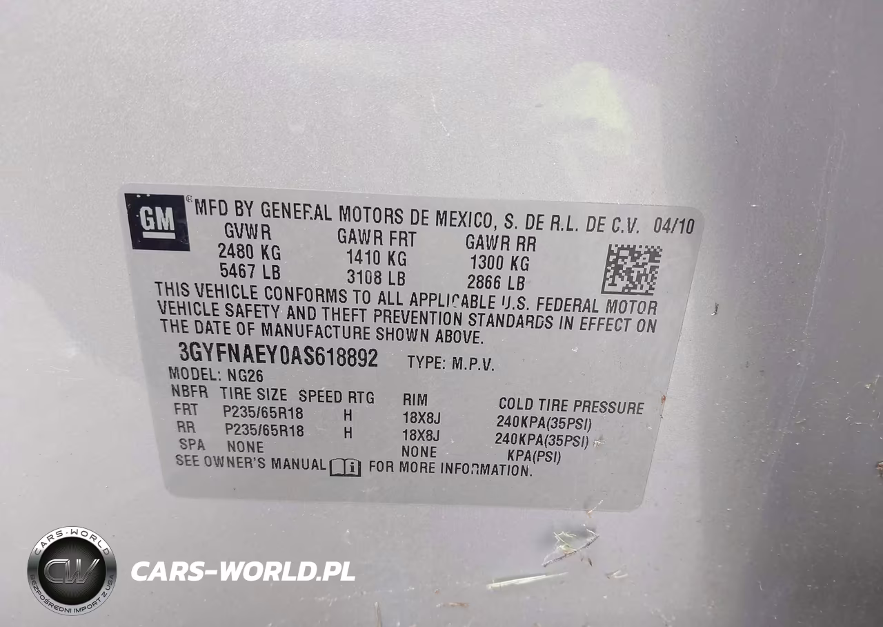 2010 Cadillac Srx Luxury Collection VIN:3GYFNAEY0AS618892 - 9