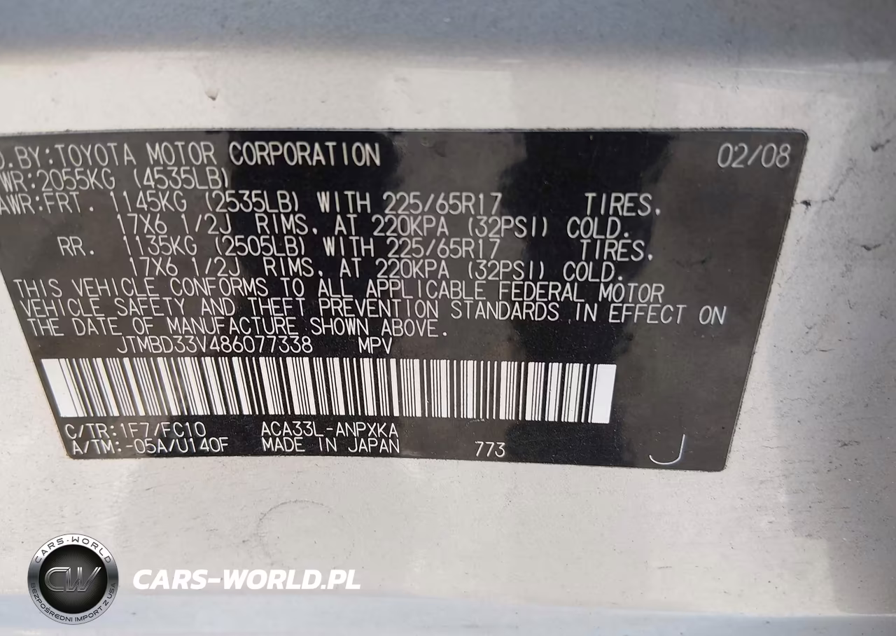 2008 Toyota Rav4 VIN:JTMBD33V486077338 - 9