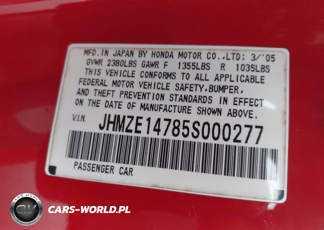 2005 Honda Insight Cvt VIN:JHMZE14785S000277 - 9