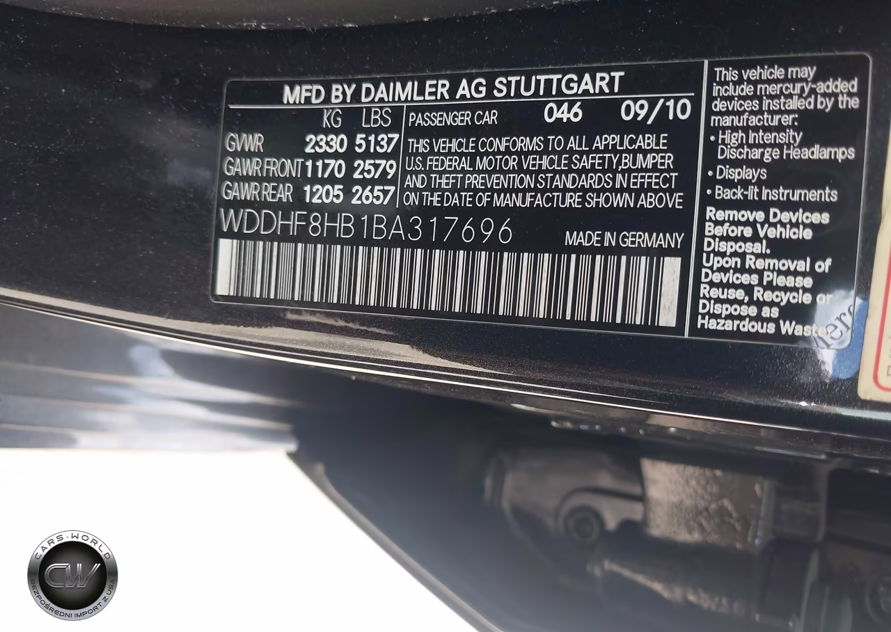 2011 Mercedes-Benz E 350 4Matic VIN:WDDHF8HB1BA317696 - 9